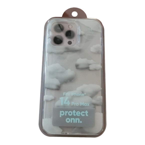 onn. Cloud Phone Case for iPhone 14 Pro Max with 4' Drop Protection - Picture 1 of 6